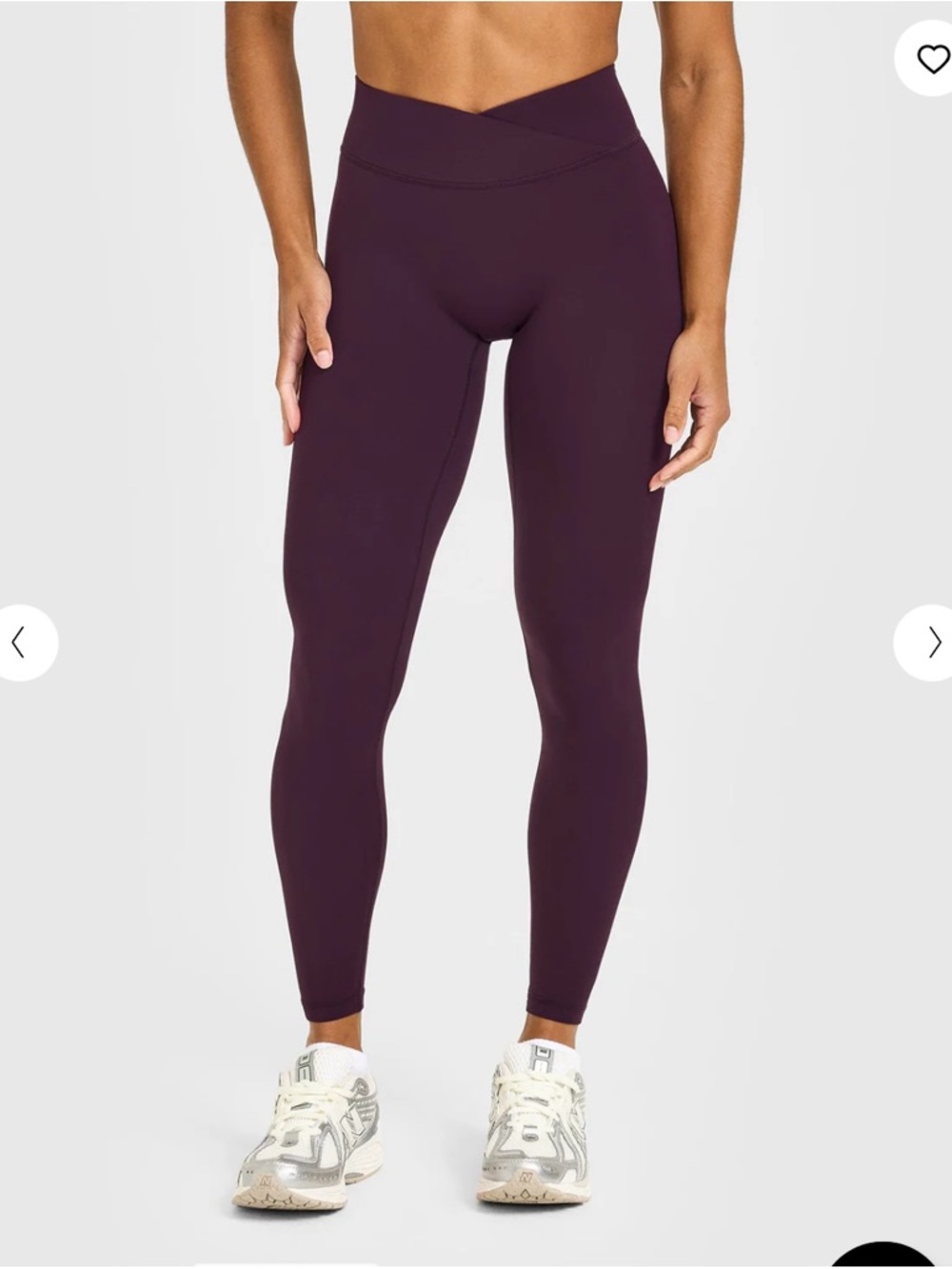 Oner Active Unified wrap leggings in blackberry purple